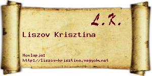 Liszov Krisztina névjegykártya